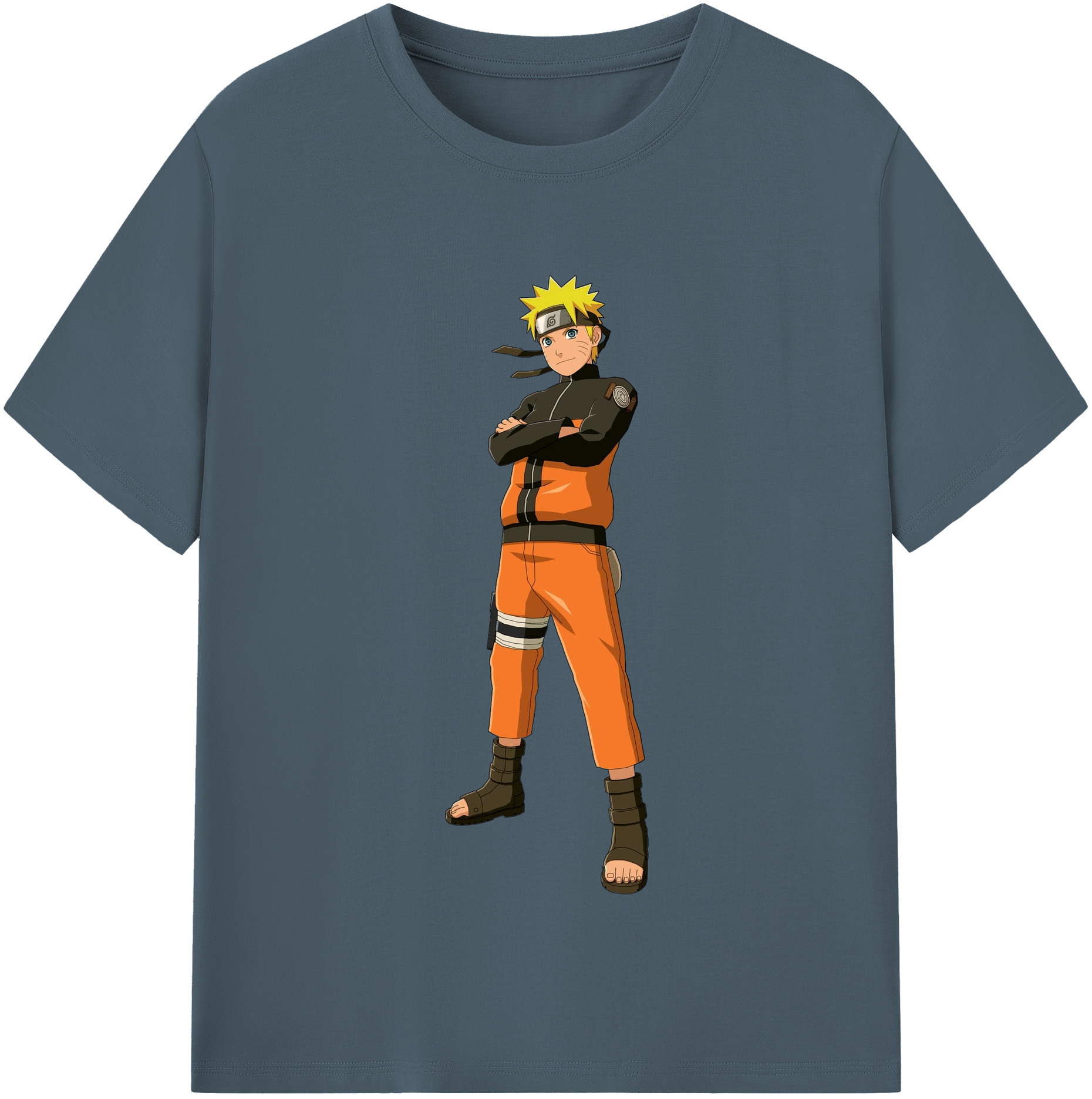 （画像用） NARUTO -ナルト- うずまき ナルト Uzumaki Naruto 綿100％半袖Tシャツ（フロントプリント）